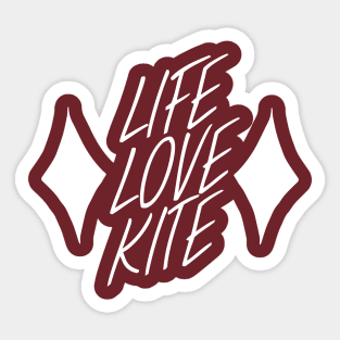 Life love kite Sticker